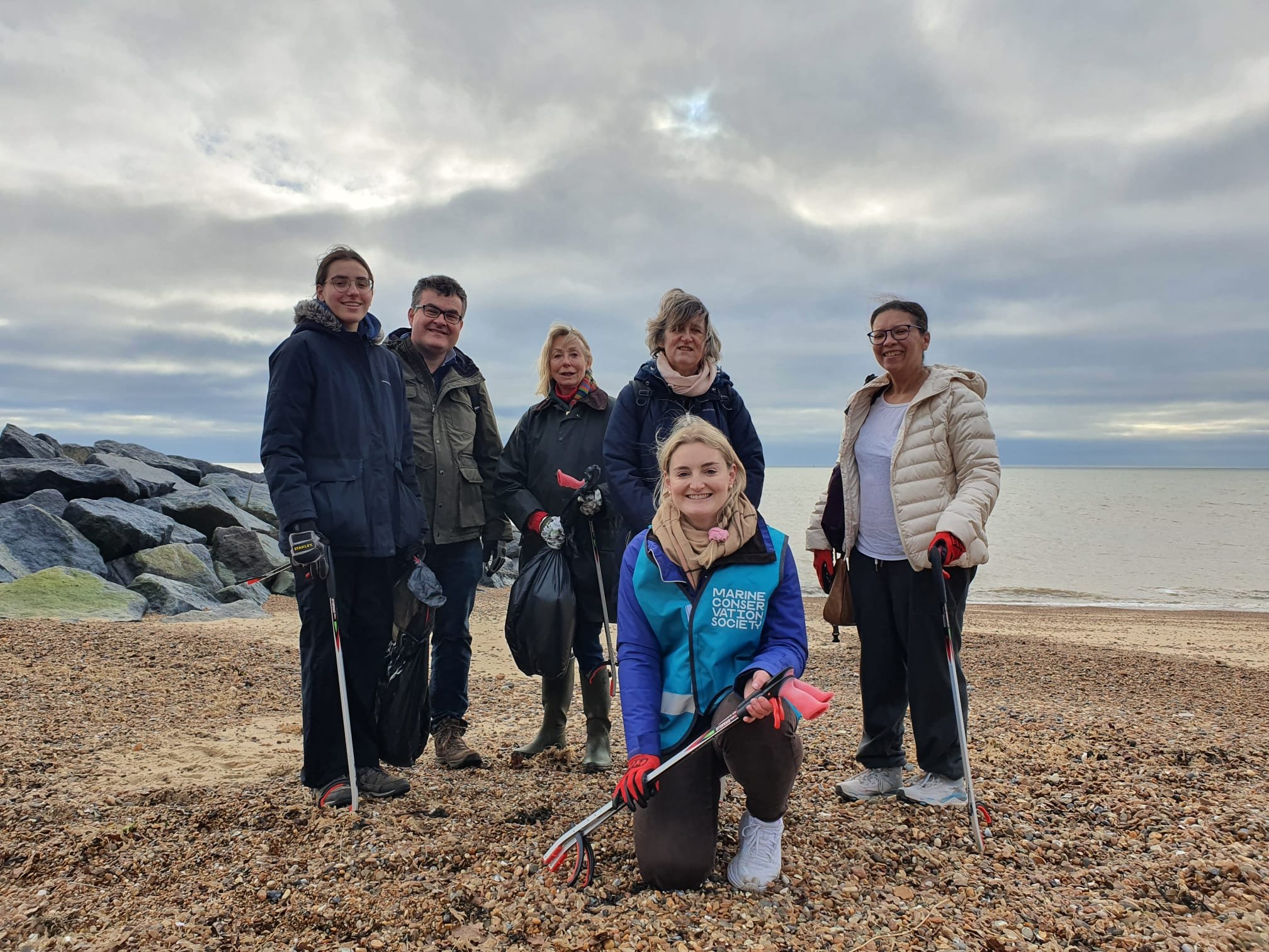 Beth Rice at Felixstowe Spa Pavilion during one of their monthly beach cleans
