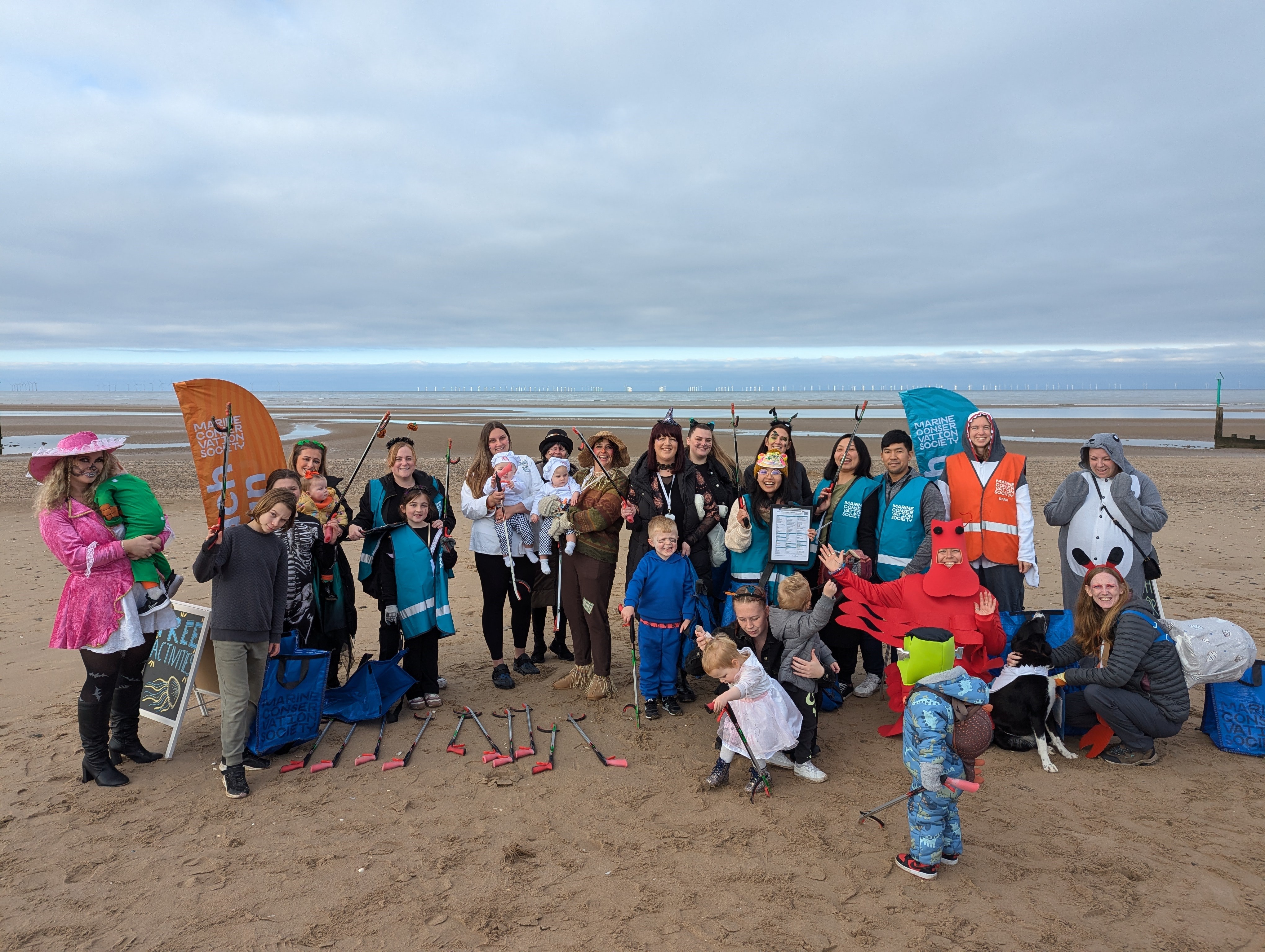 HYYM Halloween beach clean Rhyl