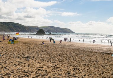 Widemouth Bay in Cornwall