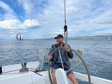 a moment during the Three Peaks Yacht Race