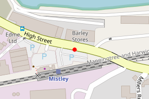 Map showing River Stour, Manningtree