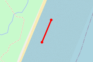 Map showing Balmedie Beach