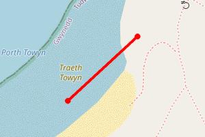 Map showing Towyn