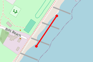 Map showing Selsey East Beach 2
