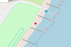 Map showing Selsey East Beach 4