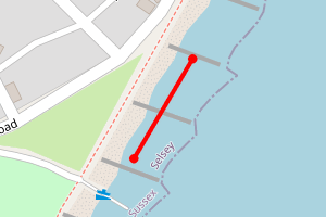 Map showing Selsey East Beach 5