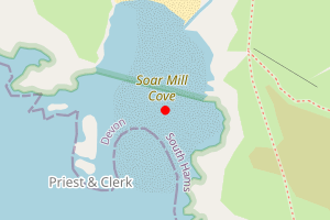 Map showing Soar Mill Cove