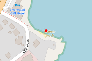 Map showing Institute Beach, Torquay