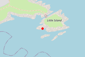 Map showing St George's Island Beach