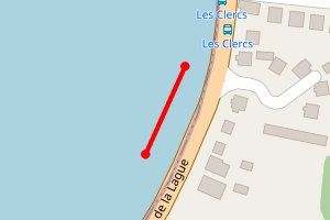 Map showing Rocquaine - Fort Grey End