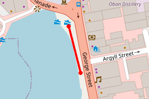 Map showing George Street - Oban Bay