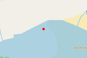 Map showing Porth Ysgo