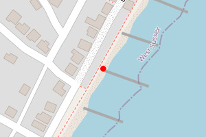 Map showing Selsey East Beach 9