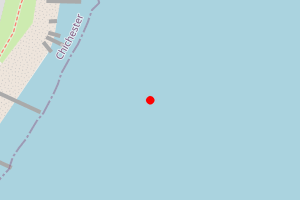 Map showing Selsey East Beach Q
