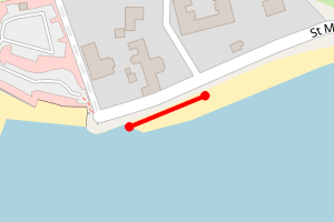 Map showing Swanbridge Bay