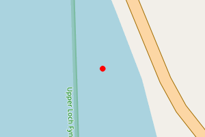 Map showing The Bay, Strachur Beach