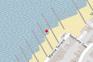 Map showing Beach Walk