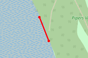 Map showing Pipers Vale