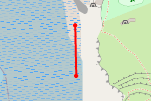 Map showing Dinas Dinlle