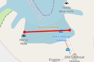 Map showing Flamborough North Landing