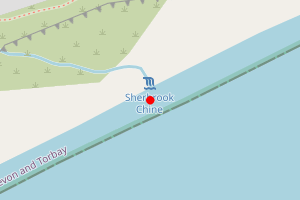 Map showing Budleigh Salterton Clothing Optional Beach
