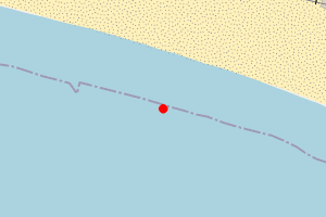 Map showing Brighton Naturist Beach