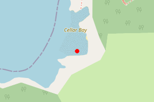 Map showing Cellar Beach