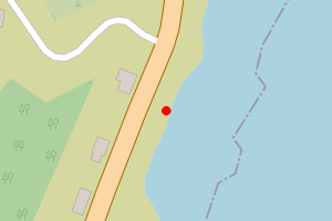 Map showing School Beach near Small Isles School