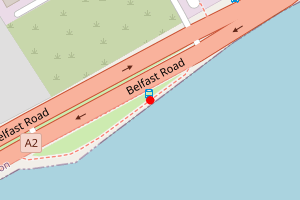 Map showing Belfast Road Beach