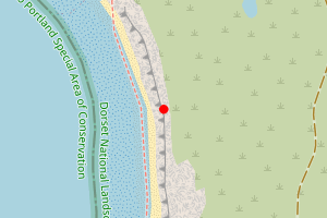 Map showing Chapman's Pool Beach