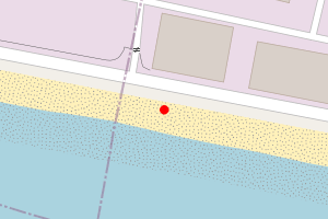 Map showing Portslade Naturist Beach
