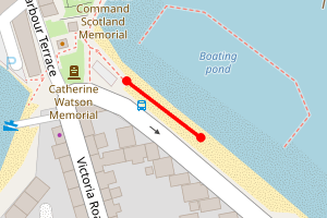 Map showing Milsey Bay (East Beach)