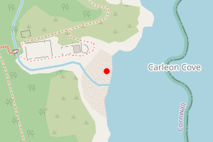 Map showing Carleon Cove, Poltesco