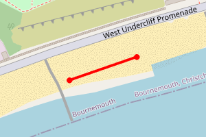 Map showing Durley Chine