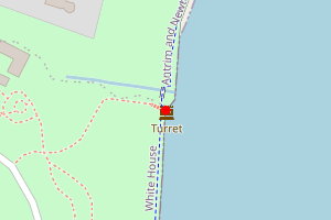 Map showing Hazelbank Beach