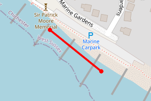 Map showing Marine Parade