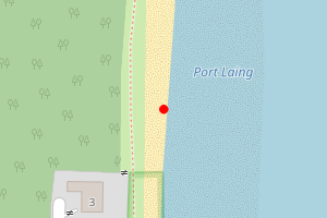 Map showing Port Laing