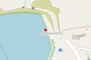 Map showing Pwllgwaelod