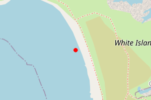 Map showing White Island Bay