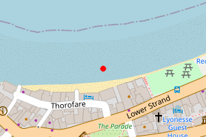 Map showing St Marys (Town Beach)