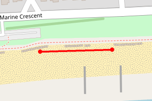 Map showing Worthing west of Sailing Club