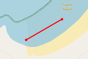 Map showing Towyn South