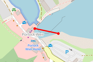 Map showing Porlock Beach