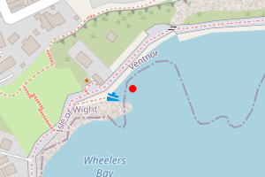 Map showing Battery Bay