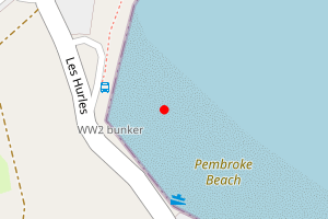 Map showing Pembroke (L'Ancresse West) (West of end of Mirage c.park)