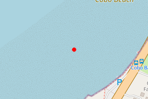 Map showing Cobo Bay