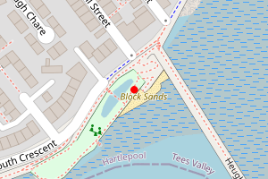 Map showing Block Sands
