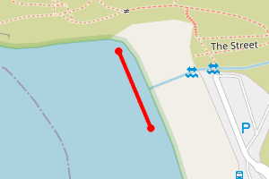 Map showing Abereiddy Bay