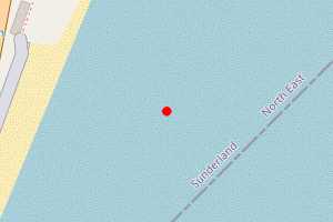Map showing Jackie's Beach