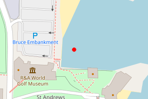 Map showing St Andrews Beach (On Bruce Embankment)